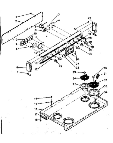 Backguard and cooktop assembly