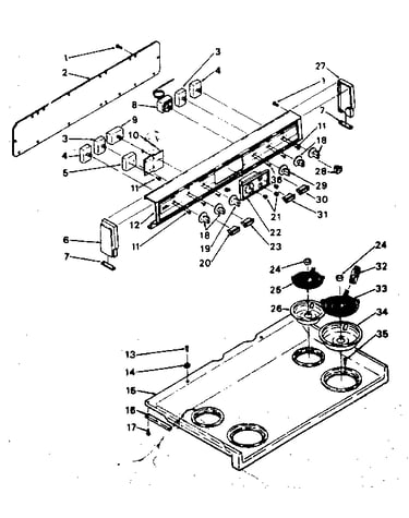 Backguard and cooktop assembly