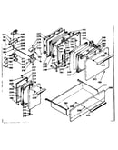 Doors, latch mechanism and drawer