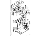 Kenmore 6289497040 backguard and cooktop assembly diagram