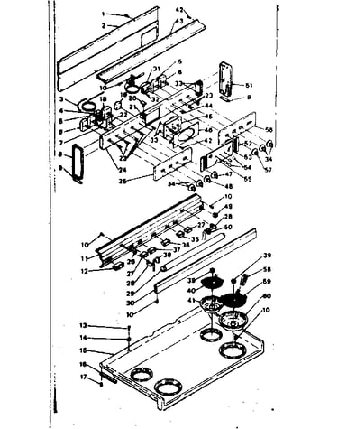 Backguard and cooktop assembly