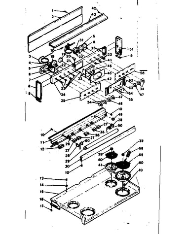 Backguard and cooktop assembly