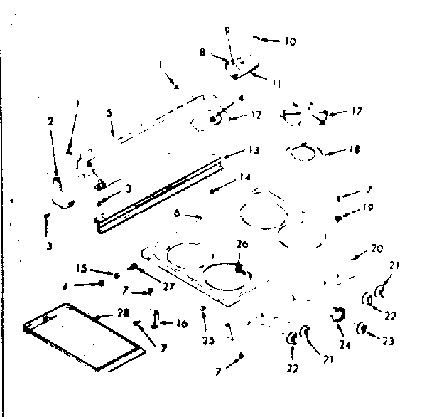 Backguard and main top section
