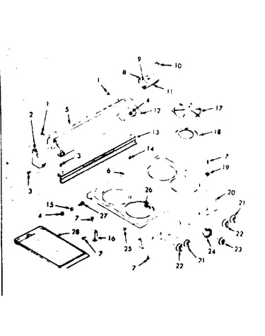 Backguard and main top section