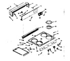 Kenmore 6477127041 backguard and main top section diagram