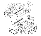 Kenmore 6477157001 backguard and main top section diagram