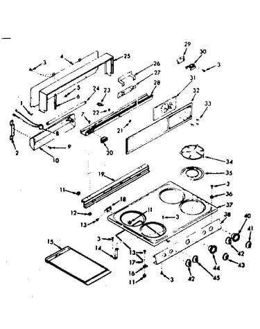 Backguard and main top section