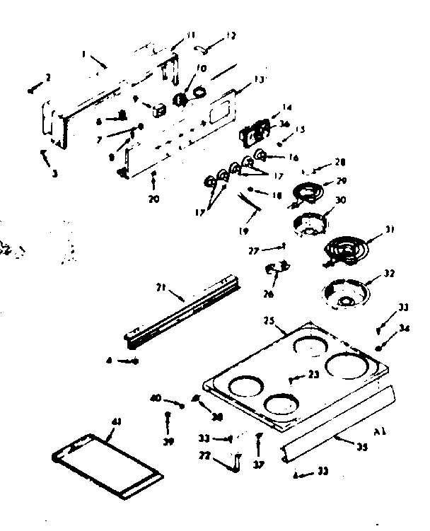 BACKGUARD AND MAIN TOP SECTION