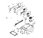Kenmore 6479127022 backguard and main top section diagram
