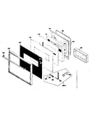 Lower black glass door section