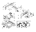 Kenmore 1106905503 top and console assembly diagram