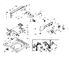 Kenmore 1106905554 top and console assembly diagram