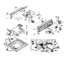 Kenmore 1106904601 top and console assembly diagram