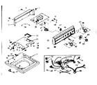 Kenmore 1106905602 top and console assembly diagram