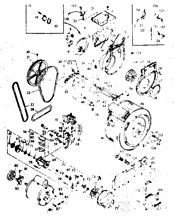 Blower, cylinder, pump and motor