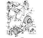 Kenmore 1106909501 base and tank assembly diagram