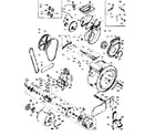 Kenmore 1106909501 blower, cylinder, pump and motor diagram