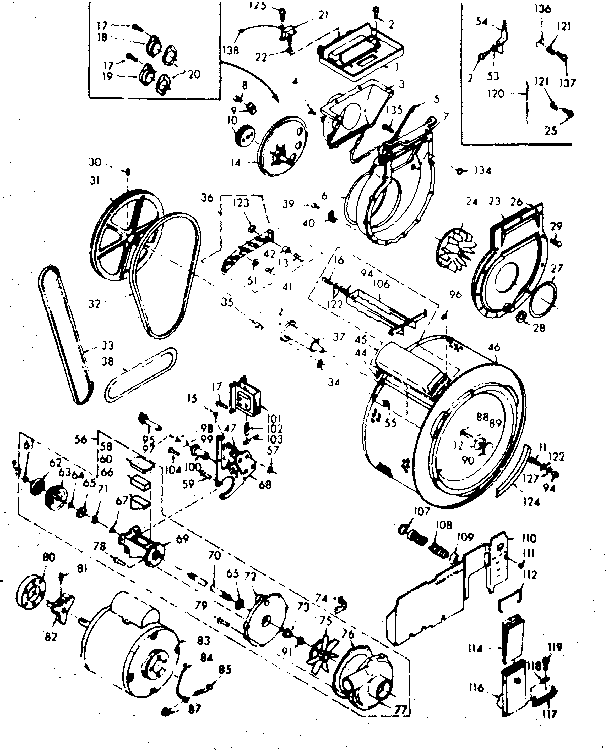 Blower, cylinder, pump and motor
