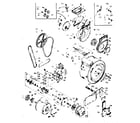 Kenmore 1106909502 blower, cylinder, pump and motor diagram