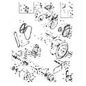 Kenmore 1106909502 blower, cylinder, pump and motor diagram