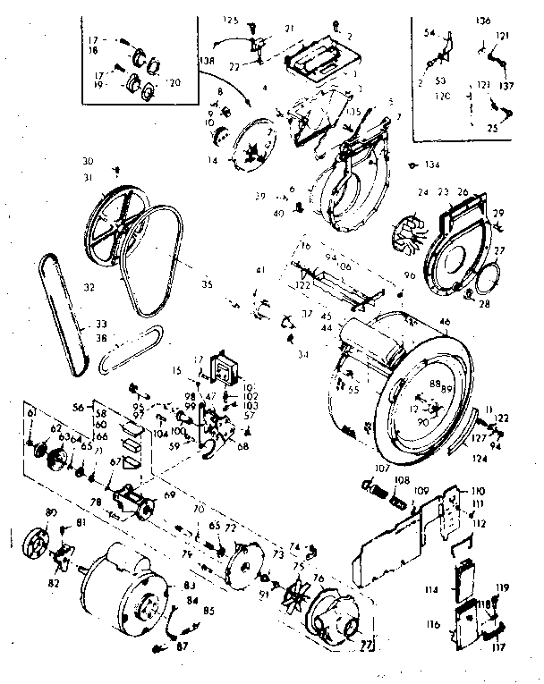 Blower, cylinder, pump and motor