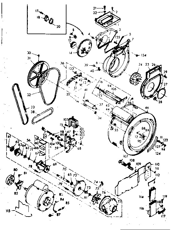 Blower, cylinder, pump and motor