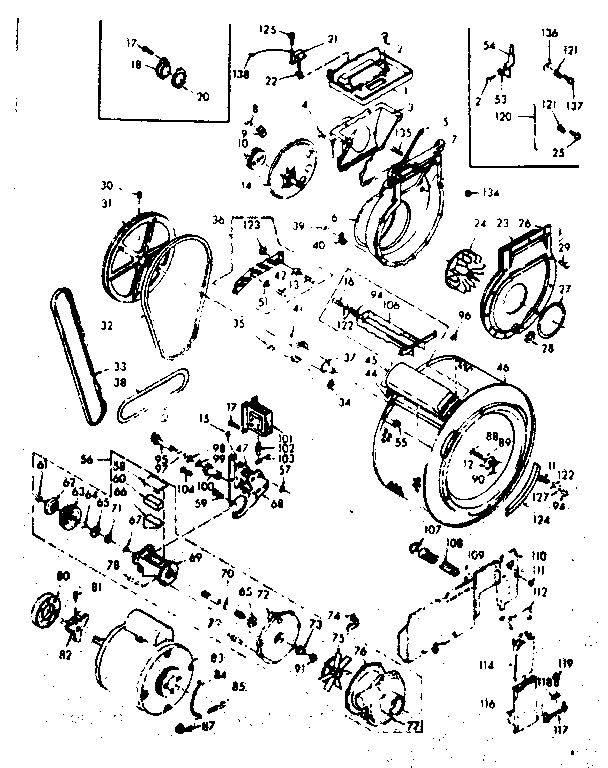 Blower, cylinder, pump and motor