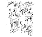 Kenmore 1106910910 top and front assembly diagram