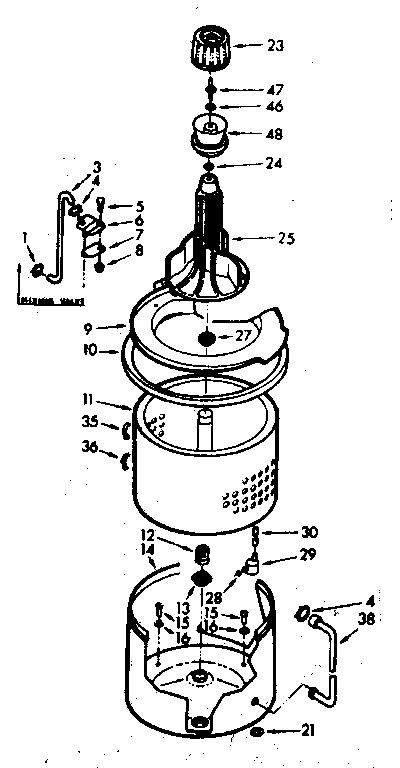 TUB AND BASKET ASSEMBLY