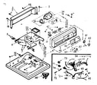 Kenmore 1106914704 top and console assembly diagram