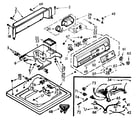 Kenmore 1106915705 top and console assembly diagram