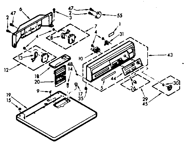 Top and console assembly