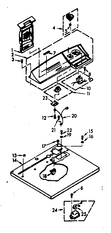 Top and console assembly