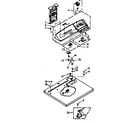 Kenmore 1106958710 top and console assembly diagram