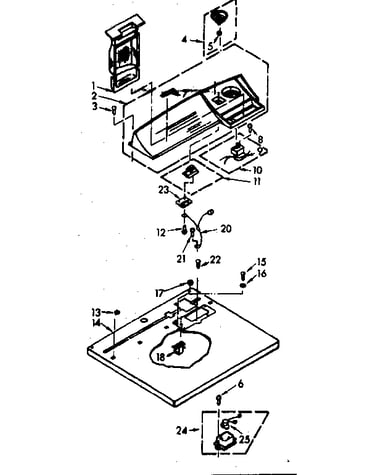 Top and console assembly