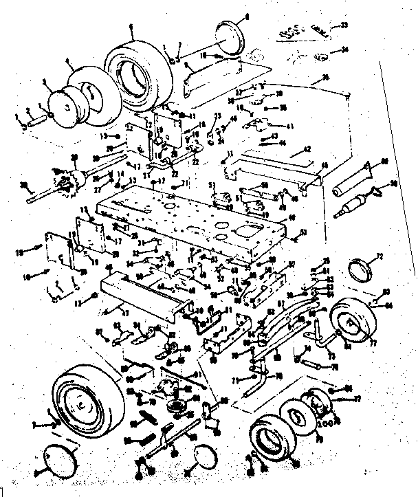 Base and wheel assembly