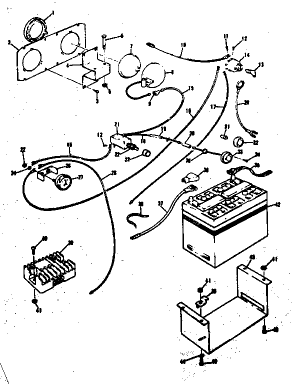 Battery and cables
