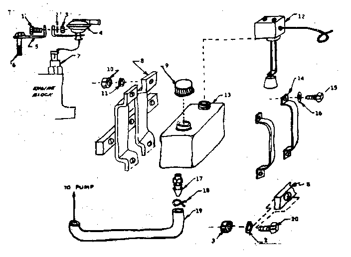 Tank assembly and pump