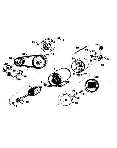 Stator and pulley assembly