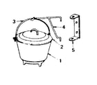 Kenmore 14384521 boston bean pot with crane hook - no. 42-84025 diagram
