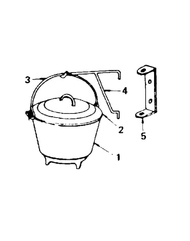 Boston bean pot with crane hook - no. 42-84025