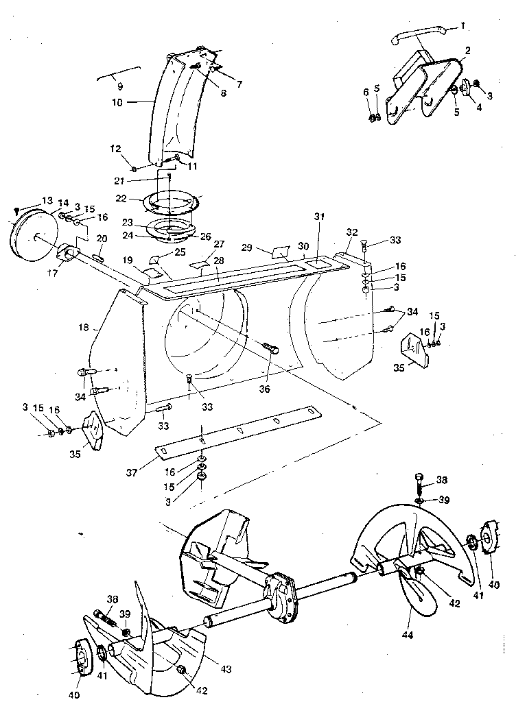 Auger housing assembly
