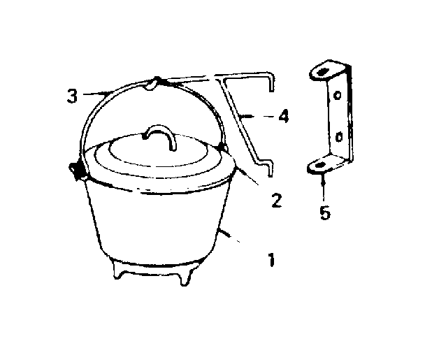 Boston bean pot with crane hook