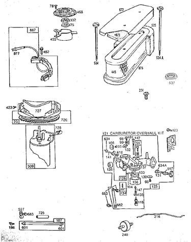Carburetor and air cleaner assembly