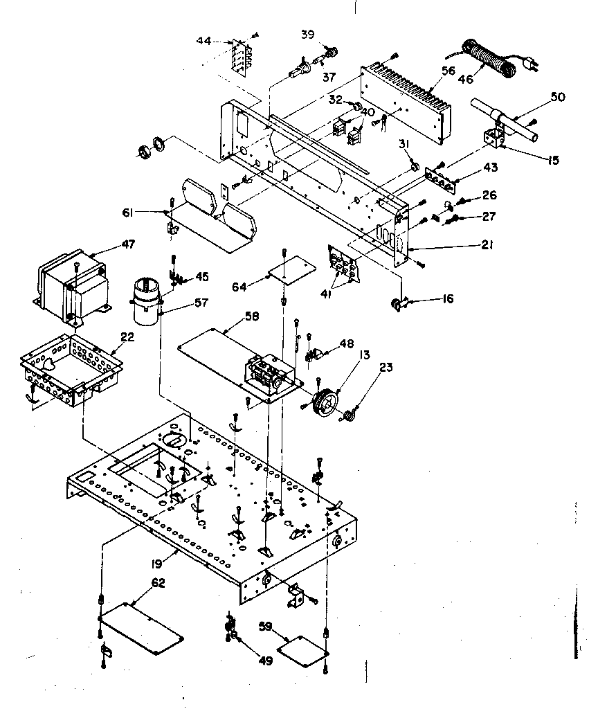 Chassis and rear mounted assemblies