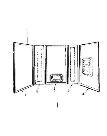 Sectionalized bathtub wall system (model no. 738.677500)