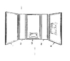 Sears 738677510 sectionalized bathtub wall system (model no. 738.677510) diagram