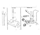 Kenmore 2582317761 post, patio base and economy cart parts diagram