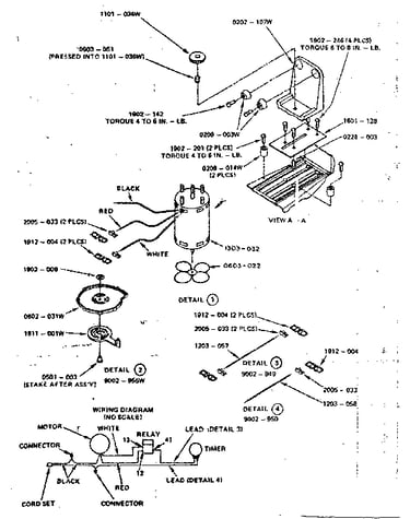 Motor assembly and wiring diagram