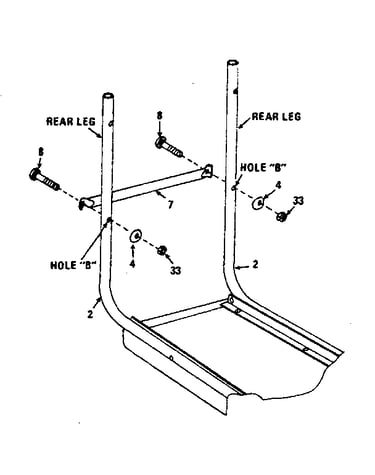 Rear leg assembly